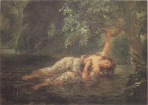 Eugene Delacroix The Death of Ophelia (mk05) Germany oil painting art